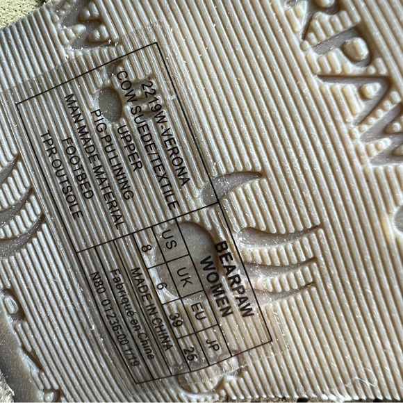 BearPaw Tan and Brown Mules with Perforated Design size 8 - Picture 8 of 8